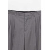 SUNFLOWER GREY MELANGE STRIPE WIDE PLEATED TROUSER